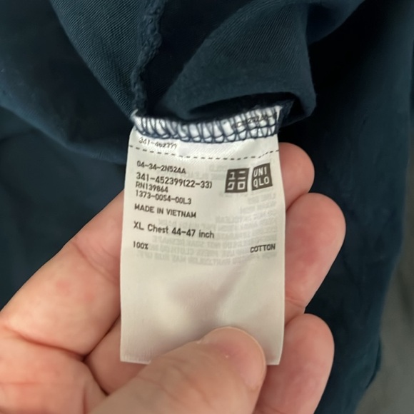 Uniqlo Cotton Short Sleeve TShirt Blue Size XL - Picture 3 of 5